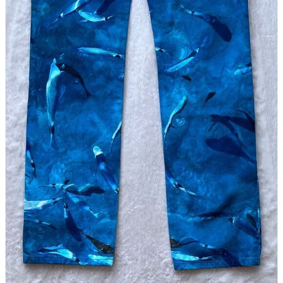 NWT Zara Straight Fit High Rise Regular Length Printed Jeans in Blue, Size 0 & 4 - Picture 15 of 16